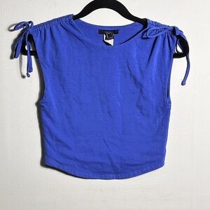 Forever 21 Royal Blue Tank Top with Shoulder Ties Small